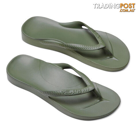 Archies Adults Arch Support Thongs - Khaki - ARCHIES
