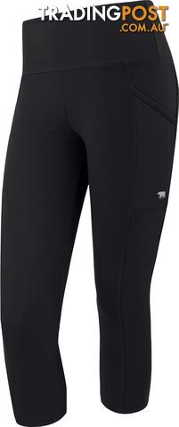 Running Bare Ab Waisted Power Moves 7/8 Tight - Black - RUNNING BARE -...