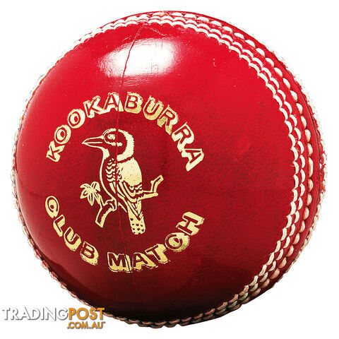 Kookaburra Club Match ACTCA Cricket Ball 156g - Red - KOOKABURRA - 19313131265080
