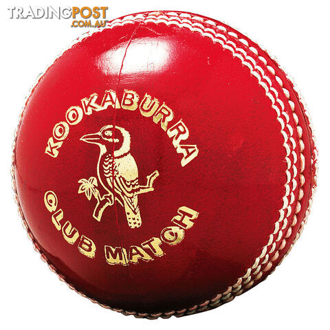 Kookaburra Club Match ACTCA Cricket Ball 156g - Red - KOOKABURRA - 19313131265080