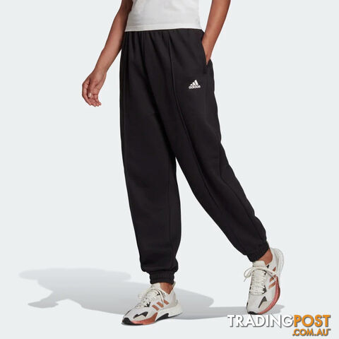 Adidas Womens Studio Fleece Pant - Black - ADIDAS