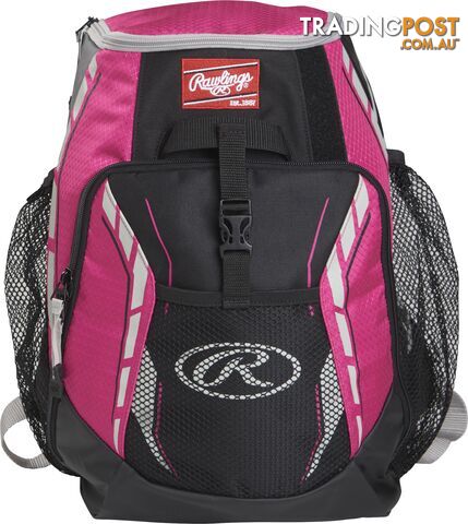 Rawlings Youth Players Baseball/Softball Backpack - Neon Pink - RAWLINGS