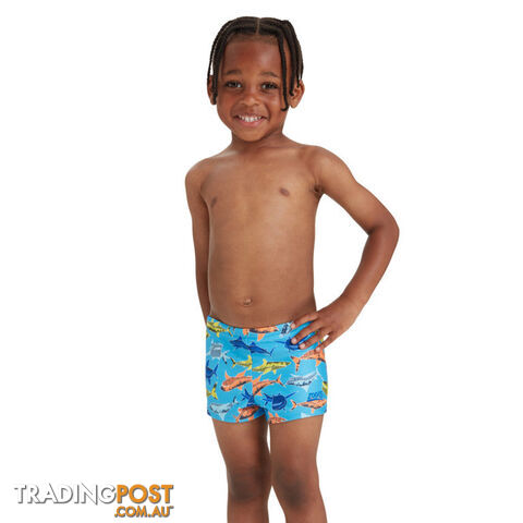 Zoggs Boys Paper Shark Hip Racer - Multi - ZOGGS