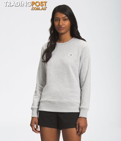 The North Face Womens Heritage Patch Crew - TNF Light Grey Heather - THE NORTH...