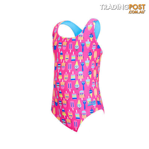 Zoggs Girls Ice Friends Actionback - Pink - ZOGGS