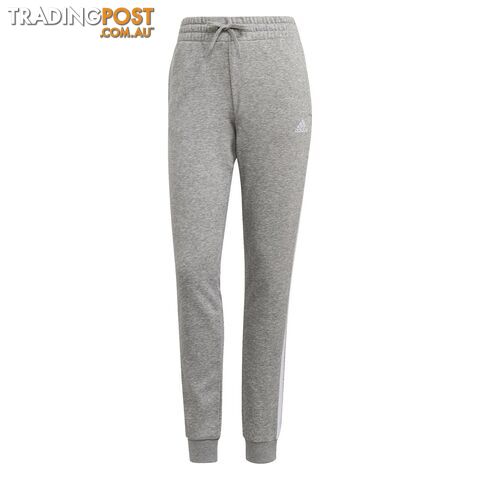 Adidas Womens 3 Stripe Ft C Pant - Medium Grey Heather/White - ADIDAS -...