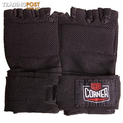 Red Corner Boxing Quick Wraps - Black - RED CORNER - 9348605001895