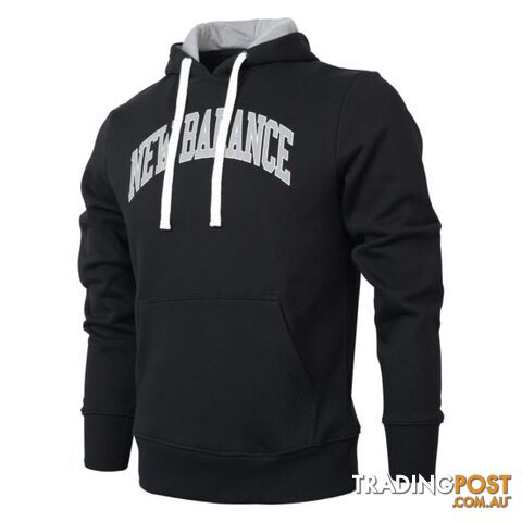 New Balance Mens Logo Hoodie- Black - NEWBALANCE