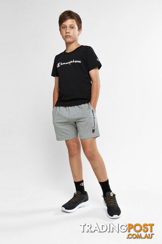 Champion Kids Jersey Script Short - Grey - CHAMPION