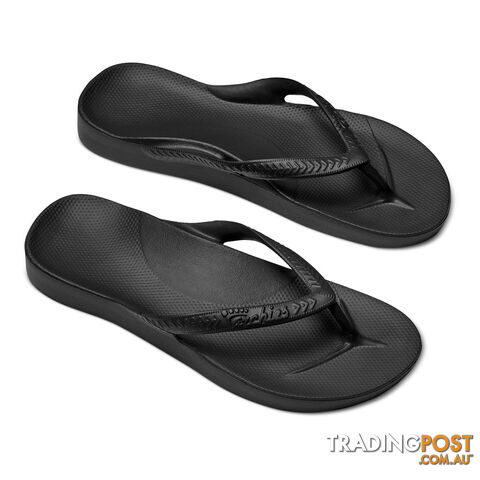 Archies Adults Arch Support Thongs - Black - ARCHIES