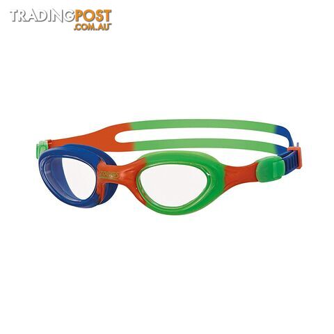 Zoggs Little Super Seal Swim Goggles - Blue/Orange/Green/Clear - ZOGGS - 749266038517