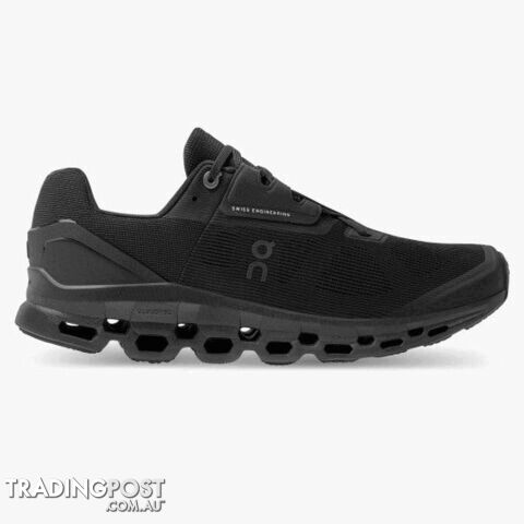 On Cloudstratus Mens Running Shoe - Black - ON