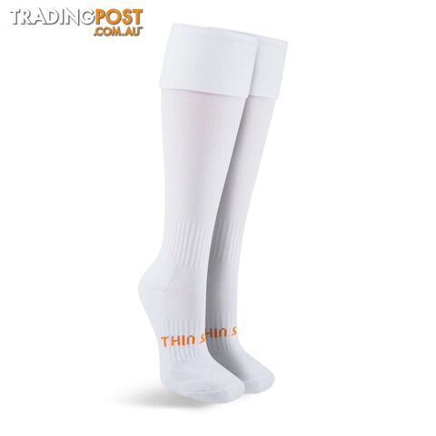 Thinskins Fine Knit Football Socks - White - THINSKINS