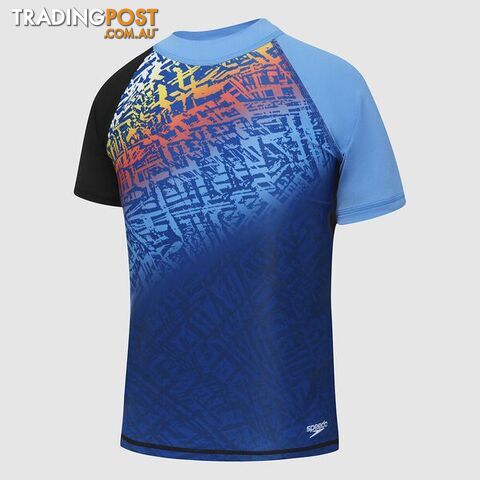 Speedo Boys Shades Ss Rash Top - SPEEDO