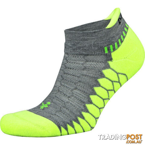 Balega Silver Ankle Sock - Mid Grey/Neon Lime - BALEGA - 874943001543 - photo 1 of 1