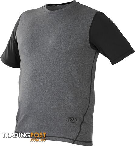 Rawlings Youth Hurler Performance SS Tee - Graphite/Black - RAWLINGS