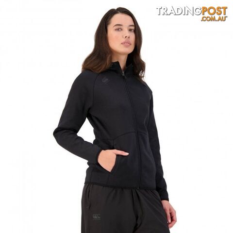 Canterbury Womens Vapodri FZ Tempo Hooded Sweat - Jet Black - CANTERBURY