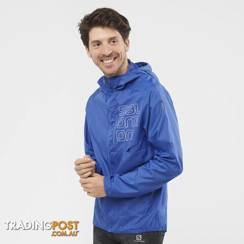 Salomon Mens Bonatti Cross FZ Hoodie - Nautical Blue - SALOMON