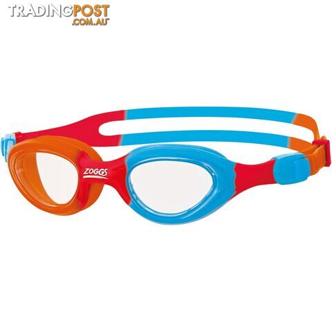 Zoggs Little Super Seal Swim Goggles-Orange/Blue/Red/Clear - ZOGGS - 749266058515