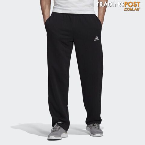 Adidas Mens Fleece Open Hem Pant - Black - ADIDAS - 4062065063891