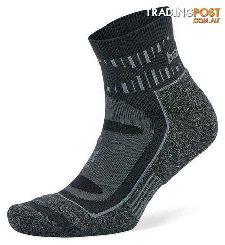 Balega Blister Resist Quarter Sock - Grey/Black - BALEGA - 038472154778