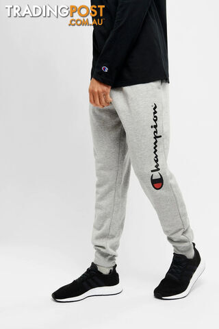 Champion Mens Script Cuff Pant - Grey - CHAMPION