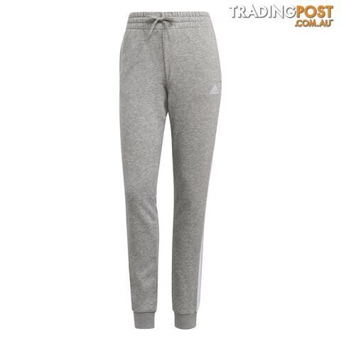 Adidas Womens 3 Stripe Ft C Pant - Medium Grey Heather/White - ADIDAS -...