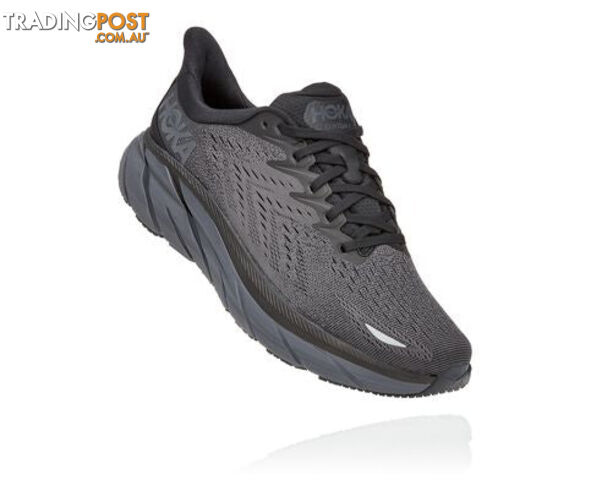 Hoka Mens Clifton 8 Running Shoe - Black/Black - HOKA