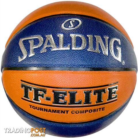 Spalding TF-Elite Size 7 Indoor Basketball - Orange/Navy - SPALDING - 9319966770249