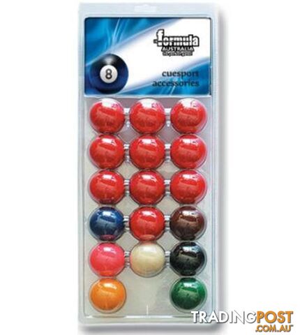 Formula Sports Standard Snooker Balls 2inch Blister - FORMULA SPORTS -...