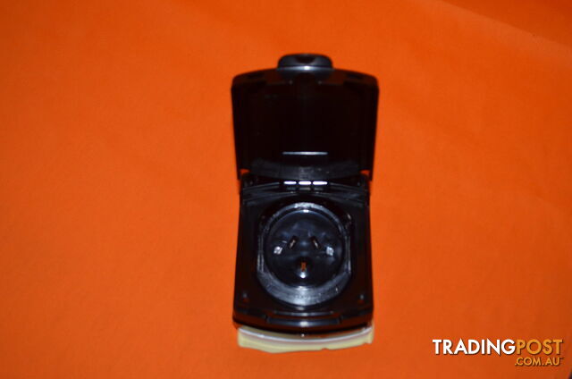 Clipsal - 10 amp double pole Power Outlet, IP34, Black - 415VF - SKU3073 - photo 4 of 5
