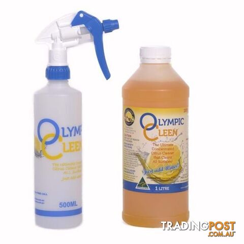 500ml Olympic Cleen, Includes 1 Re-usable Spray Bottle
