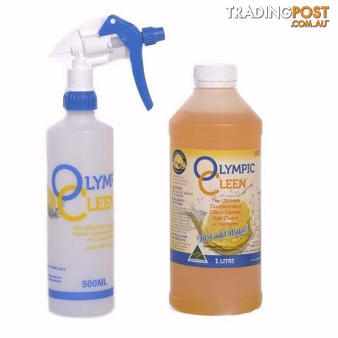 500ml Olympic Cleen, Includes 1 Re-usable Spray Bottle