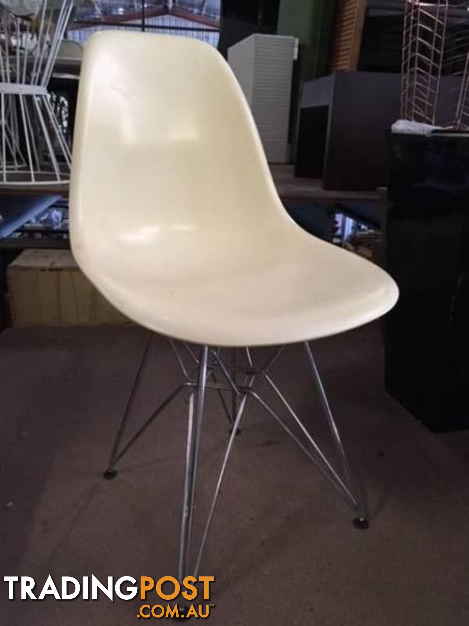 Replicia Charles Eames DSR Eiffel Dining Chair with Chrome Legs