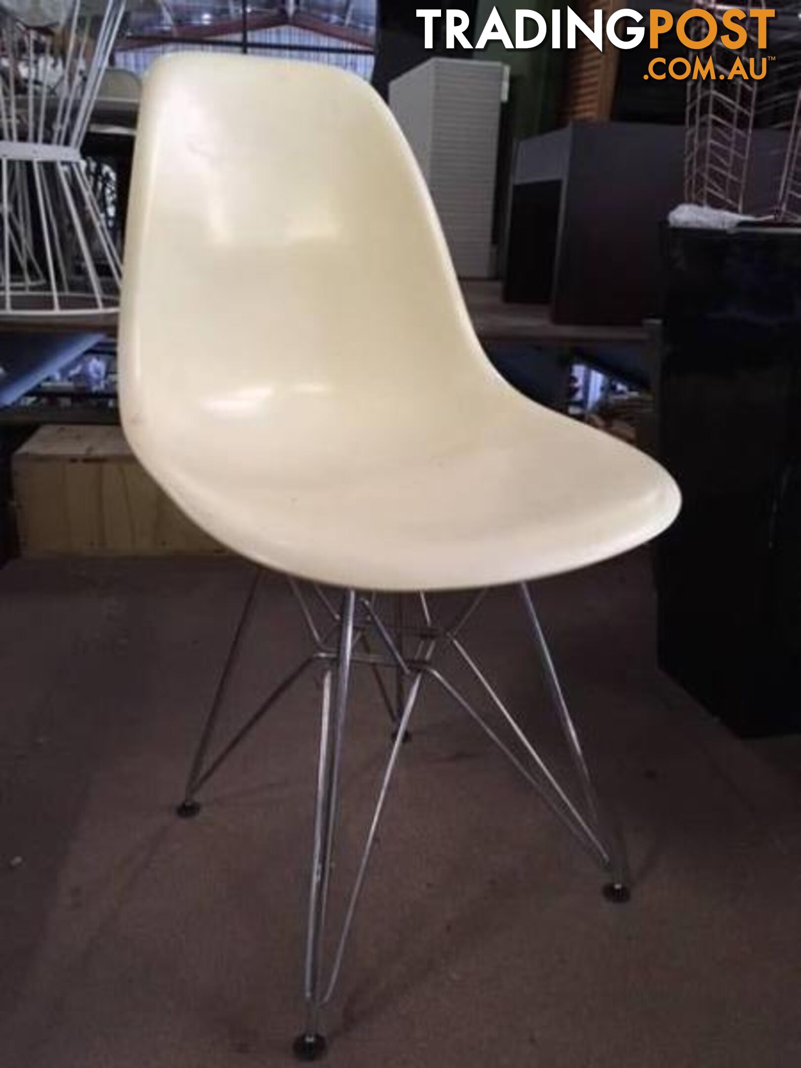 Replicia Charles Eames DSR Eiffel Dining Chair with Chrome Legs