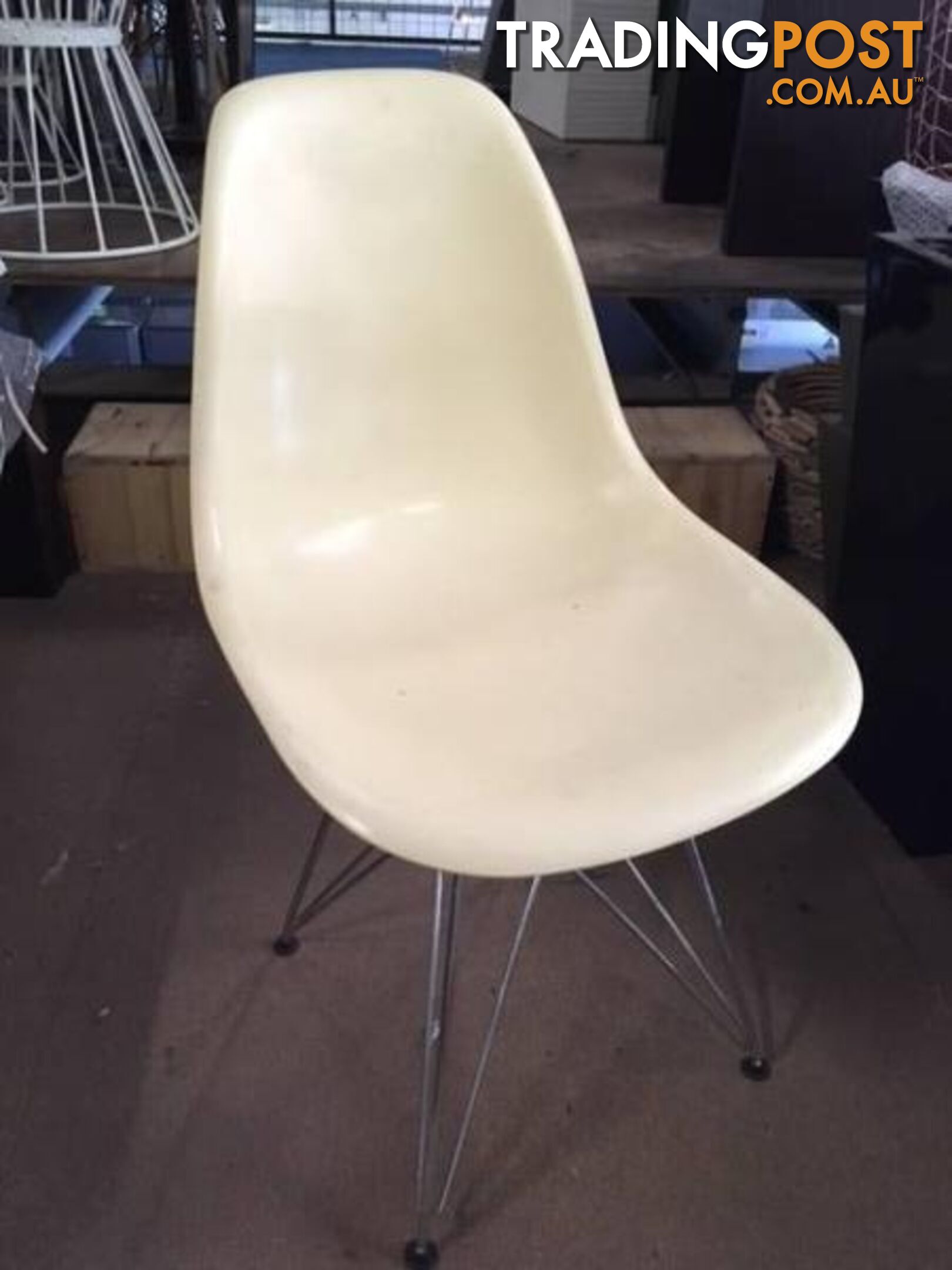 Replicia Charles Eames DSR Eiffel Dining Chair with Chrome Legs