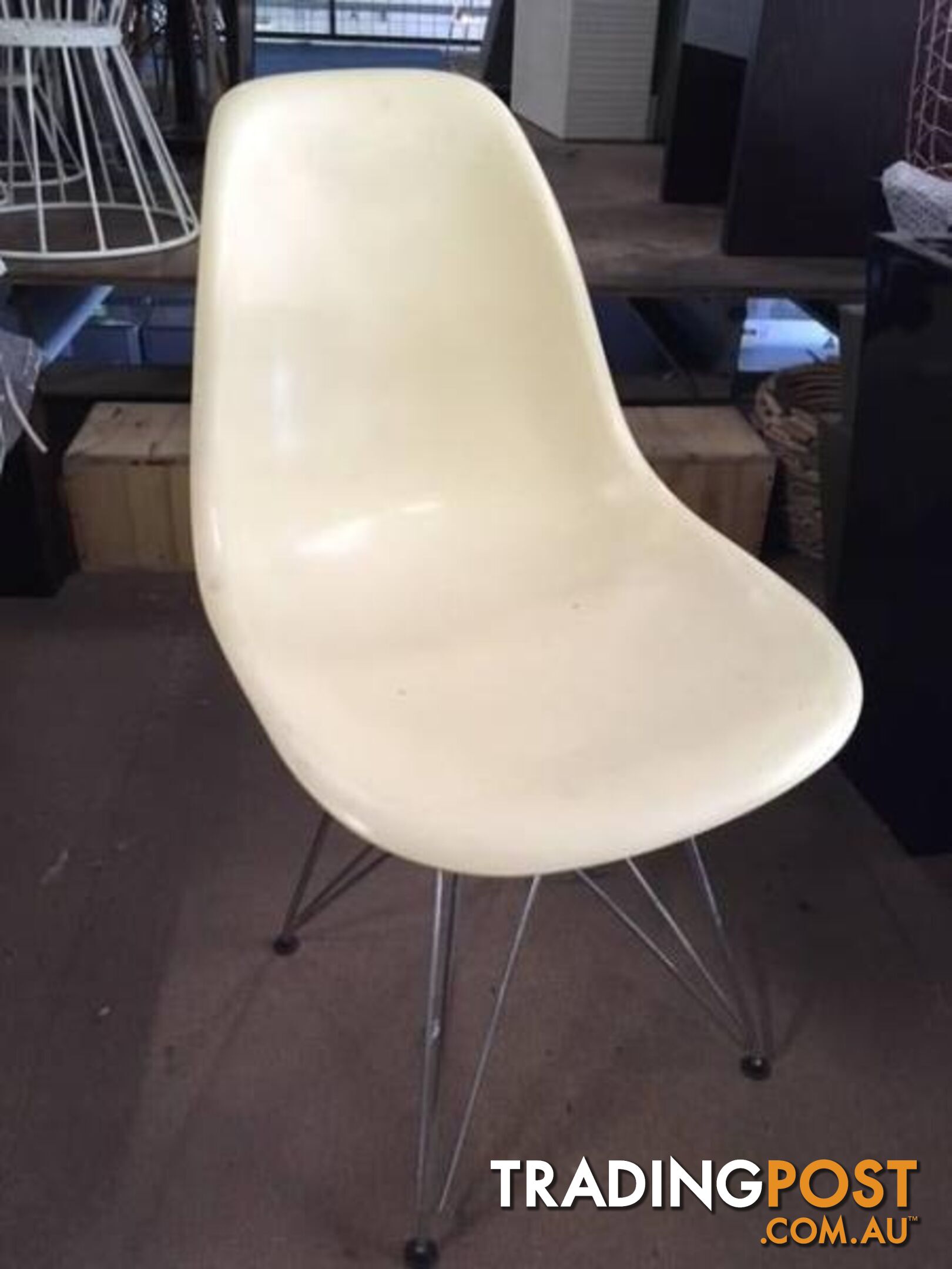 Replicia Charles Eames DSR Eiffel Dining Chair with Chrome Legs