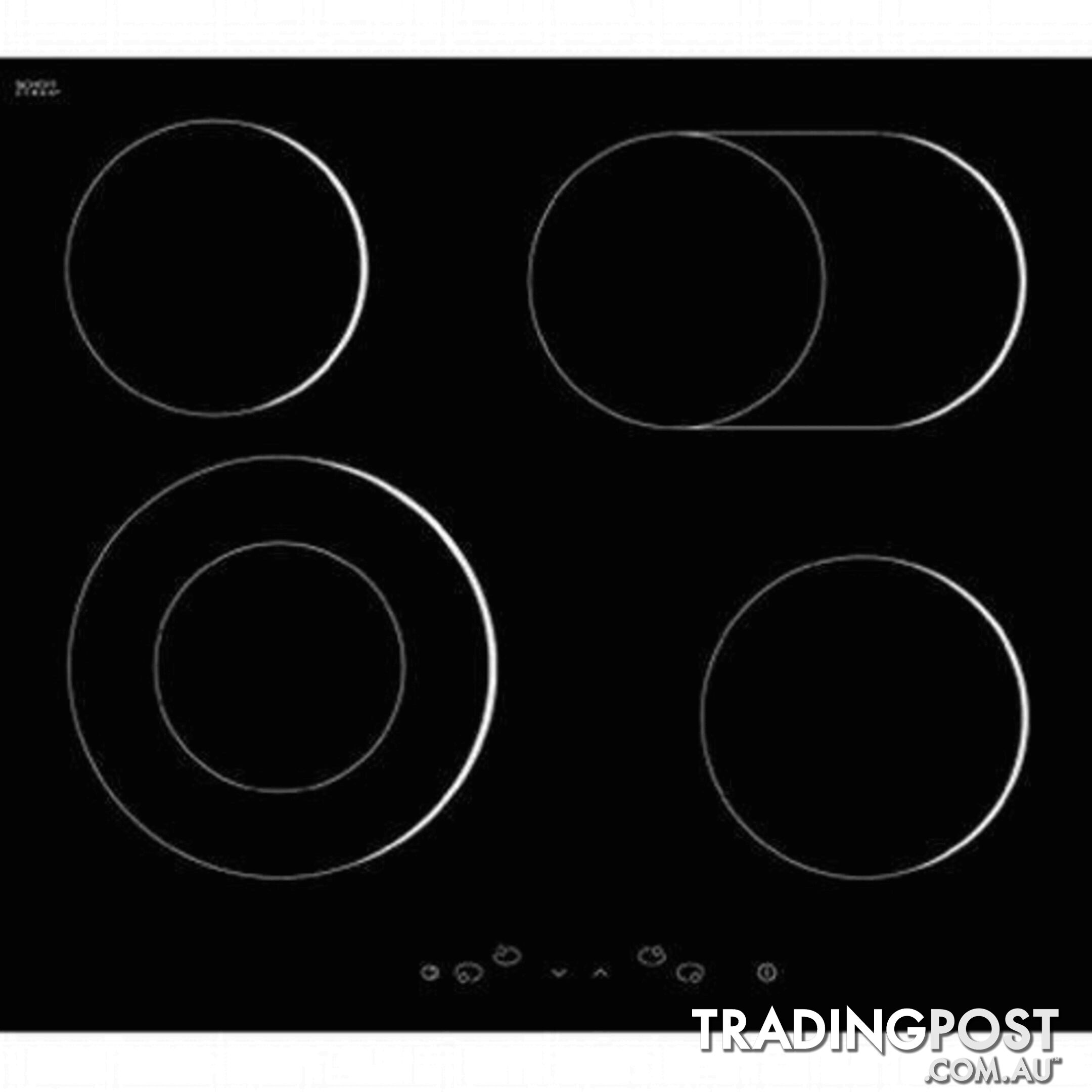 Euromaid 60cm 4 Element Ceramic Glass Touch Cooktop - Model: TCW4