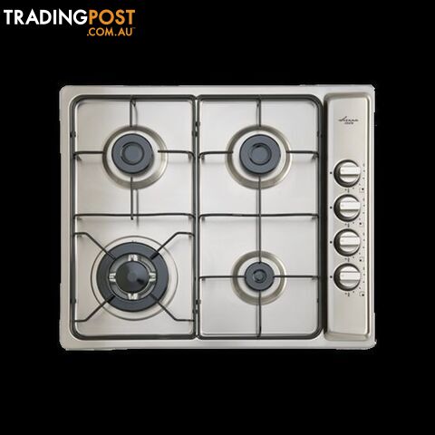 Euro 60cm Stainless Steel Gas Cooktop with Wok Burner - EPZ3WGSXS