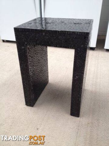 Mosaic Black Bedside Table - Stock NOW AVAILABLE IN SYDNEY