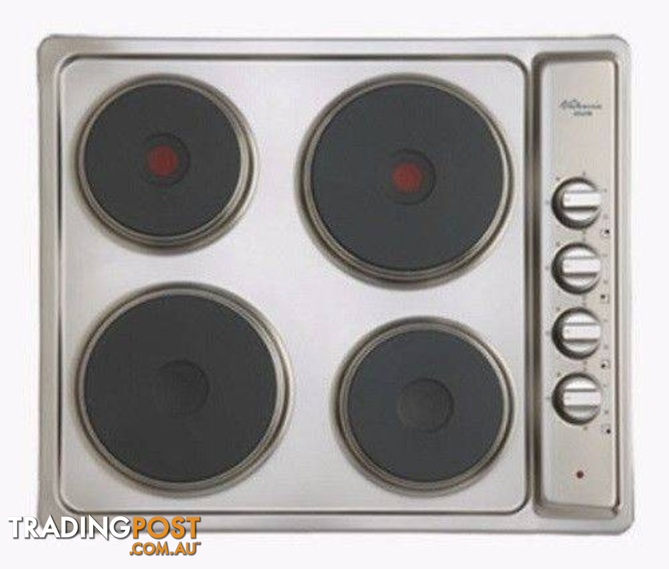 Euro Primera 60cm Stainless Steel 4 Solid Plate Cooktop PRE4ESS