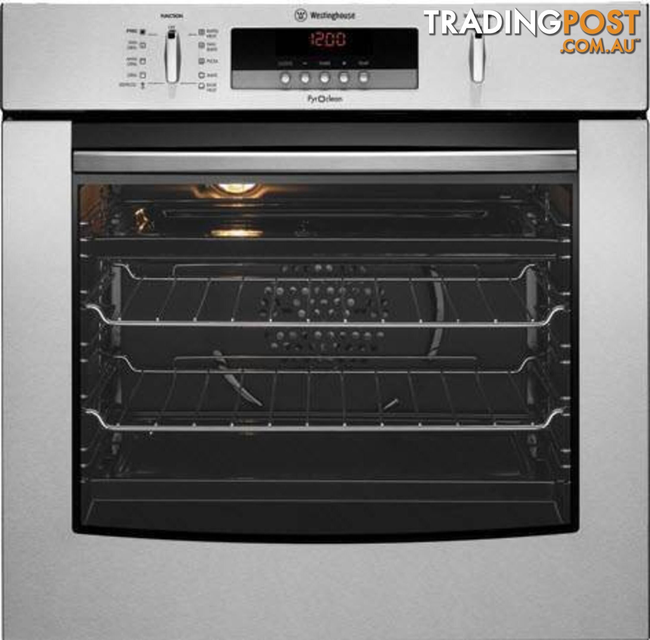 Westinghouse 60cm White Pyrolytic Wall / Underbench Oven POR881W