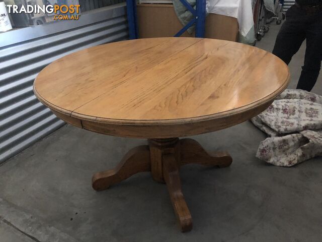 American Oak Country Style Dining Table ( Extendable)