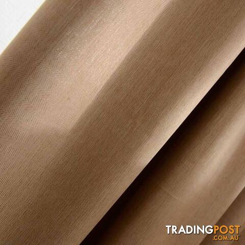  Light Brown / Custom made / 2 GrommetSolid Twill Window Shade Thick Blackout Curtains for Living Room the Bedroom Window Treatment Curtain Panel Drape