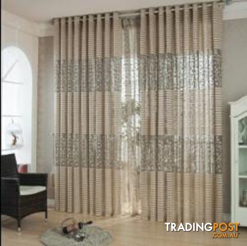  Gray / W400cmxH270cm / 3 Rod PocketStrip Modern Luxury Window Curtains for Living Room Kitchen Sheer Curtain Panels Window Treatments