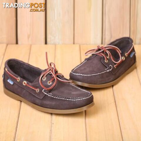  as picture 6 / 13Casual Men's Boat shoes European style Lace-up Flat Round toe lightweight men's shoes