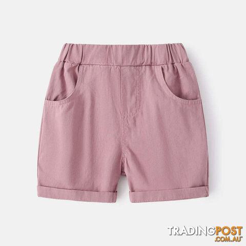 Afterpay Zippay Pink / 3TCotton Linen Boys Shorts Toddler Kids Summer Knee Length Pants Children's Clothes