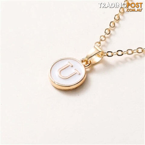 Afterpay Zippay U / CHINAFashion Personalized 26 Initials Charm Necklace For Women Men Premium Design Name Necklace Ladies Jewelry Gift