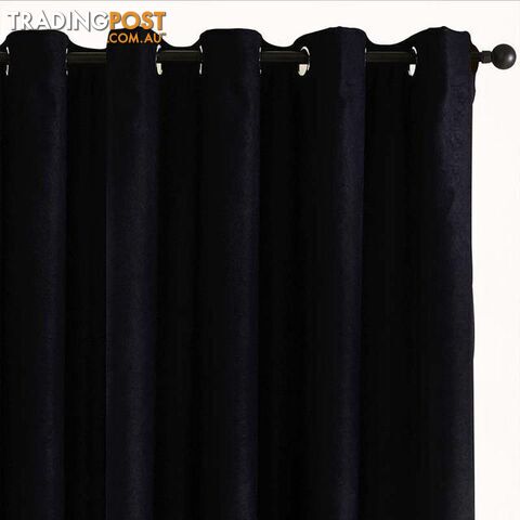  Black / W400 x H270cm / 2 GrommetSolid Blackout Curtains for Living Room Bedroom Velvet Fabrics for Curtains Window Treatments Cortinas Drapes Children