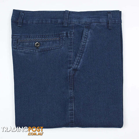 Afterpay Zippay Blue jeans / 34Stretch Slim Fit Men's Jeans Designer High Quality Classic Denim Pants Summer Baggy Jeans Men Fashion Elasticity